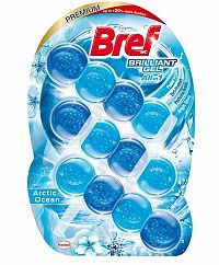 Bref Brilliant Gel All in 1 Arctic Ocean WC blok s vôňou oceánu 3 x 42 g