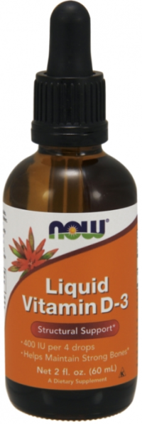 NOW FOODS Vitamin D3 s dávkovačom 400 IU (535 dávok) 60 ml