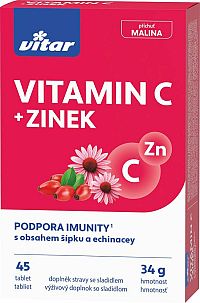 Revital Vitamín C + Zn + šípka 45 tabliet