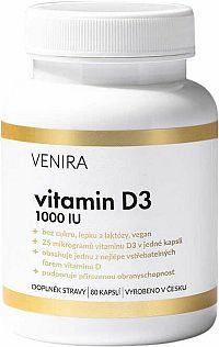 VENIRA Vitamín D3 (vegan) 80 kapsúl