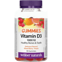 WEBBER NATURALS Vitamín D3 1000 IU GUMMIES pre deti a dospelých 90 tabliet