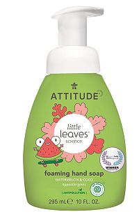 Attitude Little leaves detské penivé mydlo na ruky s vôňou melónu a kokosu 295 ml