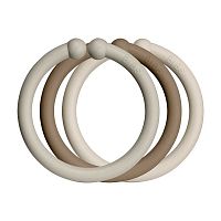 BIBS Loops krúžky sand/dark oak/vanilla 1×12ks