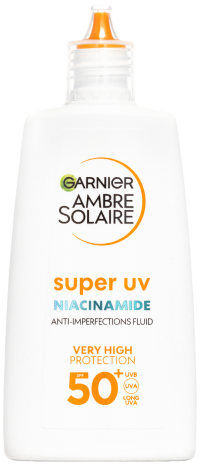 Garnier Ambre Solaire Super UV denný fluid proti nedokonalostiam s niacínamidom a SPF 50+