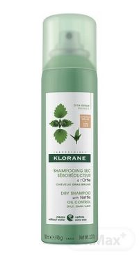 KLORANE SHAMPOOING SEC SÉBOR. à l'Ortie BRUNS 1x150 ml, suchý šampón, seboregulačný so žihľavou, tmavé a mastné vlasy