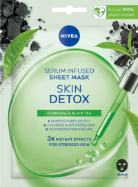 Nivea Skin Detox detoxikačná textilná maska na tvár 1 ks