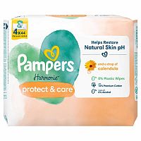 PAMPERS Obrúsky vlhčené Harmonie Coconut Plastic Free 4 x 44 ks