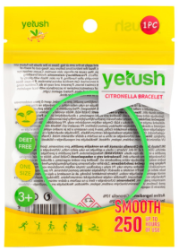 Yetush Smooth Citronella Náramok s citronelou - Zelený