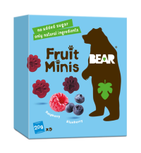 Bear Fruit Minis malina a čučoriedka 5x20 g