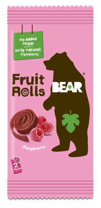 BEAR Fruit Rolls malina ovocné rolované plátky 20 g