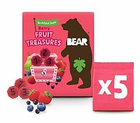 Bear Fruit Treasures Berry jahoda a čučoriedka 5x20 g