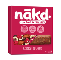 NAKD Berry Delight - Ovocno-orieškové RAW tyčinky s malinami 35g x 4