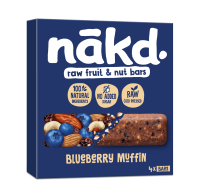 NAKD Čučoriedkový muffin - Ovocno-orieškové RAW tyčinky s čučoriedkami 35g x 4