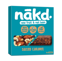 NAKD Slaný karamel - Ovocné a orechové tyčinky RAW Slaný karamel 35g x 4